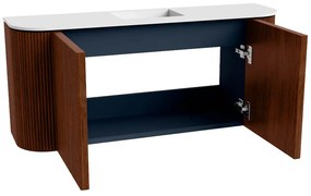 Mondiaz Joya 95cm toiletmeubel ronding links/rechts ruby met wastafel faye midden zonder kraangat talc