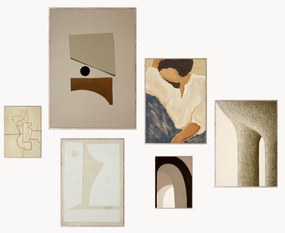 Poster Artwall no. 13 met lijst, set van 6