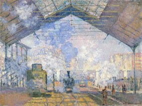 Kunstreproductie The Gare St. Lazare (1877), Claude Monet