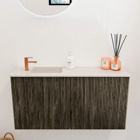 Mondiaz Joya DLux 80cm toiletmeubel shadow met wastafel faye links 1 kraangat meli