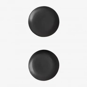 Set Van 2 Belvere Dessertbordjes Zwart - Sklum
