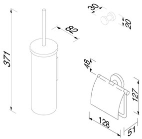 Geesa Nemox toiletaccessoireset RVS geborsteld