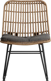 The Outsider Dining tuinstoel - Flamingo - Wicker - Aluminium - Zwart - The Outsider