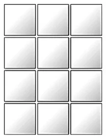 Plieger Tiles 3mm tegelspiegel per 12 stuks met kleefstrips 15x15cm brons PL PL4350004