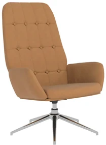 vidaXL Relaxstoel kunstsuède taupe