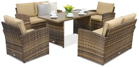 Monaco Apetito 6 Garden Point tuinmeubelen bruin