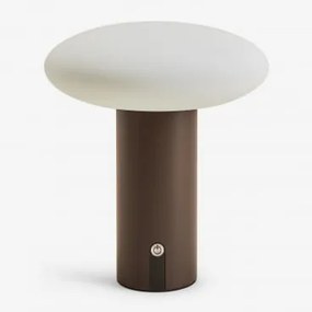 Draadloze Led-buitenlamp Voor Op Tafel Van Ijzer Zosima Bruin – Chocolade - Sklum