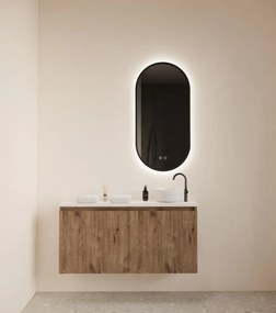 Gliss Design Echo toiletmeubel 100cm wellington oak met toppaneel wit mat