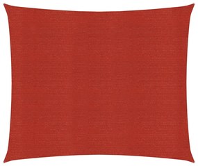 vidaXL Zonnezeil 160 g/m² 3,6x3,6 m HDPE rood