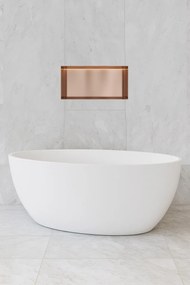 Hotbath &More frameless inbouwnis met verlichting 30x60x10cm geborsteld koper PVD