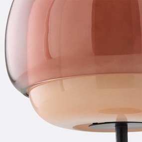 Tafellamp in gekleurd glas, Kinoko