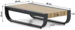 Hoek loungeset 5 personen Aluminium Grijs  Lifestyle Garden Furniture Venice