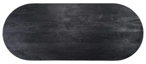 Richmond Interiors Hudson Ovale Eettafel Zwart Hout 235 Cm - 235 X 100cm.