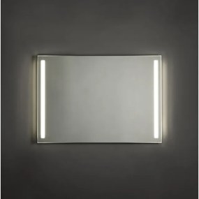Adema Squared badkamerspiegel 100x70cm met verlichting links en rechts LED en schakelaar NAA002-N45A-100