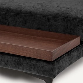 Voetensteun met dienblad, fluweelmix, MODERNISTE, ontwerp Emmanuel Gallina