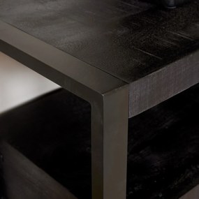 Starfurn Boaz Black Tv-meubel Van Zwart Mangohout 220 Cm - 226x51x66cm.
