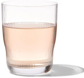 HEMA Waterglas Bergen Streep Reliëf 270ml (transparant)