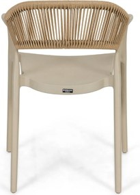 Tuinset 6 personen 150 cm Kunststof Taupe Domani Furniture Toscano/Ancona