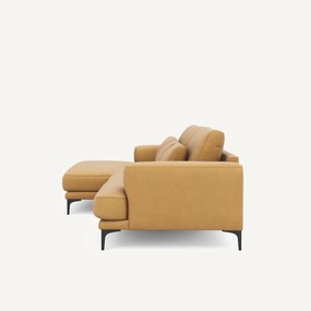 XL hoekbank links in linnen fluweel, MARSILE