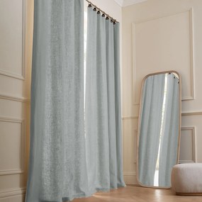 Gordijn in gewassen gevoerd linnen met ringen, Private