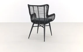 Jasmine Black/Silva 240x115 cm. ovale tuinset - 7-delig
