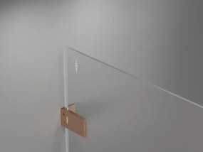 Mexen Lunar-F Duo vouwbare douchecabine 100 x 80 cm, transparant, geborsteld koper - 836-100L-080P-65-00