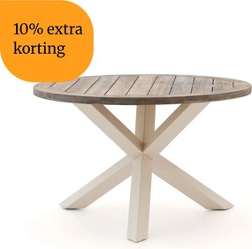 + 10% kassakorting | Tuin eettafel ROUGH | Rond | Tuintafel Teakhout | Ø120cm | 4 personen | Kees Smit Tuinmeubelen