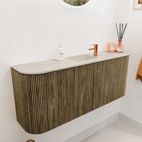 Mondiaz Joya DLux 105cm toiletmeubel ronding links/rechts dusk met wastafel faye midden 1 kraangat ostra