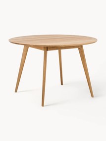 Ronde eettafel Yumi van eikenhout, Ø 115 cm