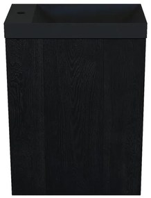 Arcqua Marble Fonteinset - 40x22x54.5cm - fontein mat zwart - zonder overloop - oak black FNK491179