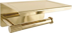Toiletrolhouder met planchet 6613 Modern Gold
