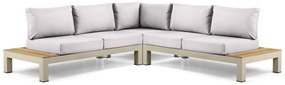 Loungeset 5 personen Aluminium/Teak Taupe Lifestyle Garden Furniture Vittoria