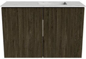 Mondiaz Joya DLux 60cm toiletmeubel shadow met wastafel faye rechts zonder kraangat opalo