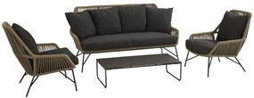 4 Seasons Outdoor Ramblas loungeset met Dali tafel  110 x 60 cm * SALE *  Loungeset    taupe weerbestendig