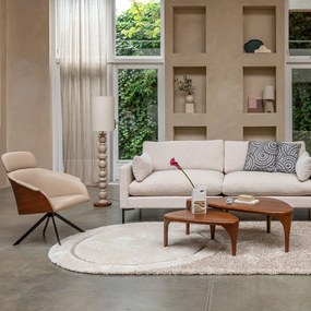 Zuiver Frie Walnoot Loungestoel Leatherlook