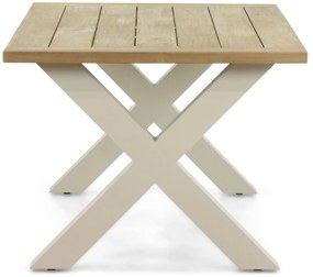 Dining Tuintafel  180 x 100 cm Aluminium/teak Taupe Cardiff