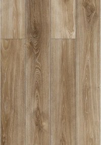 Mexen San Marcos monster van SPC-vinylpanelen 6,5 mm, IXPE-onderlaag 1,5 mm, 4 V-groef, Eik - F1048-S