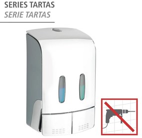 Wenko Tartas desinfectie & zeep wanddispenser 2x480 ml kunststof chroom