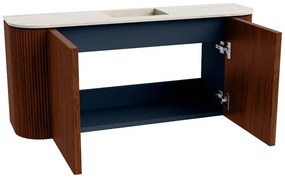 Mondiaz Joya DLux 95cm toiletmeubel ronding links/rechts ruby met wastafel faye midden zonder kraangat meli