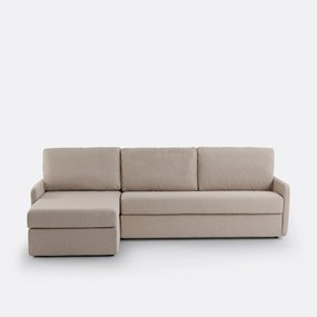 Hoekbank-bed, mêlee polyester, mousse Marta