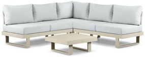 Hoek loungeset 5 personen Aluminium Taupe Lifestyle Garden Furniture Lorenzo