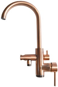 Saniclear Copper vrijstaande badkraan bovenkant stang