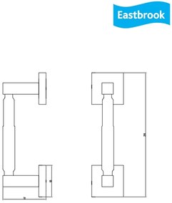 Eastbrook Rimini messing toiletrolhouder schuifbaar chroom