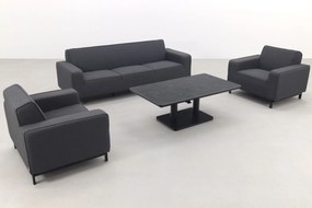 Boavista/Medina stoel-bank loungeset - Sooty - 4-delig verstelbaar