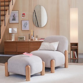 Fauteuil in chenille stof, Boldi