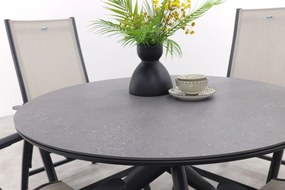Hartman Monza alu/Dublin verstelbare tuinset - 5-delig - 120 cm.