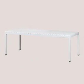 Rectangular Tuintafel 210x100 Cm Van Aluminium Marti Gardenia Wit - Sklum