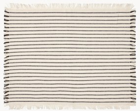 Katoenen placemats Elouise met franjes, 2 stuks