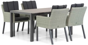 Tuinset 4 personen 155 cm Wicker Grijs Garden Collections Oxbow/Young