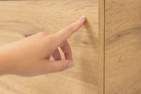 Sanigoods Minimo toiletmeubel 40cm dakota oak met mat witte fontein met kraangat
